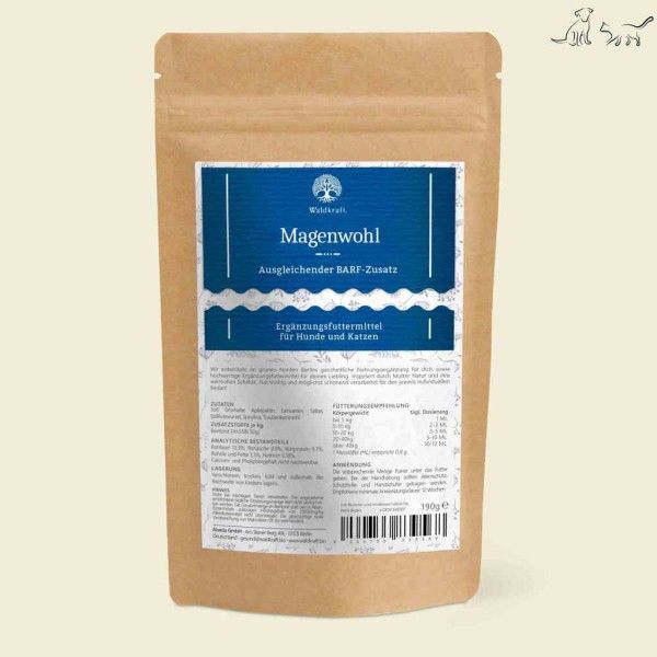 Waldkraft Magenwohl - Dein ausgleichender BARF-Zusatz - 190 Gramm
