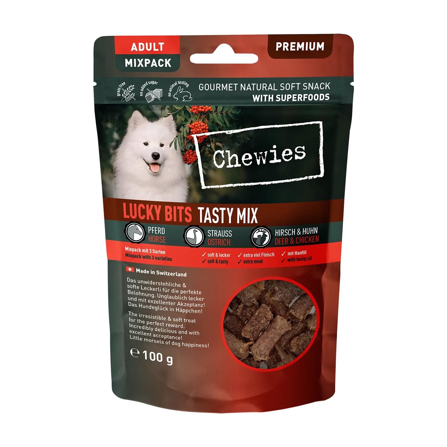 Petsnature Chewies LUCKY BITS Tasty Mix Adult 100g - 100 Gramm Petsnature Chewies LUCKY BITS Tasty Mix Adult 100g - 100 Gramm
