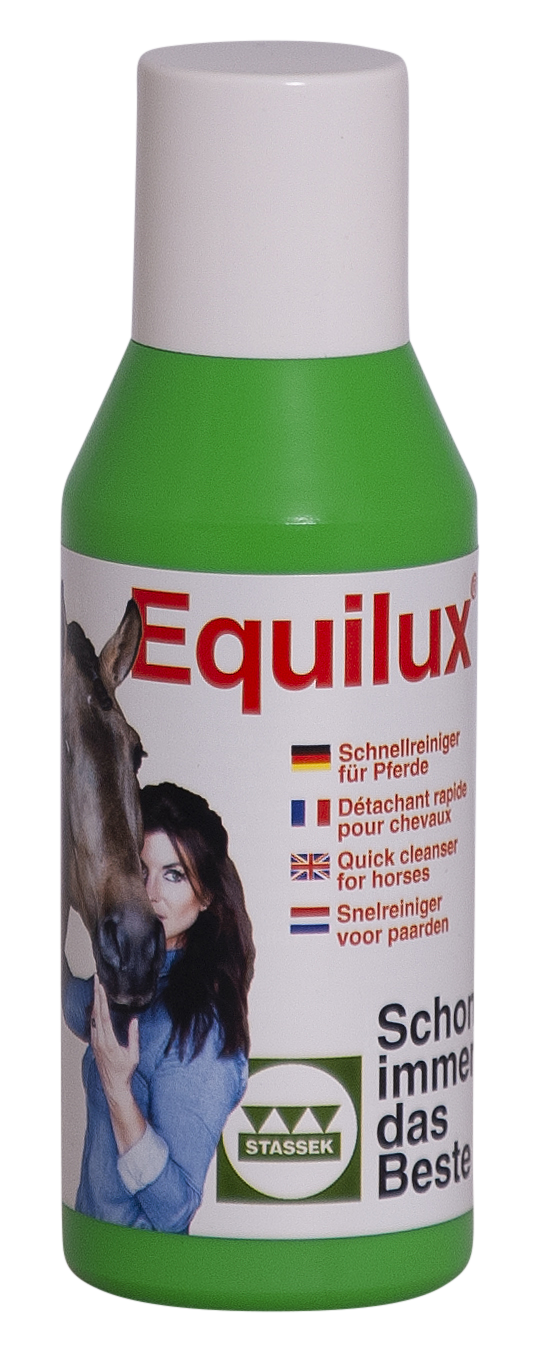 EQUILUX Schnellreiniger für Fell, Schweif und Mähne - Originalflasche Fleckenroller