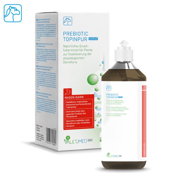 Valetumed Prebiotic Topinpur Horse Produkt enthält: 1000 Würzen, Sirup, Flasche, Parfüm, Lotion