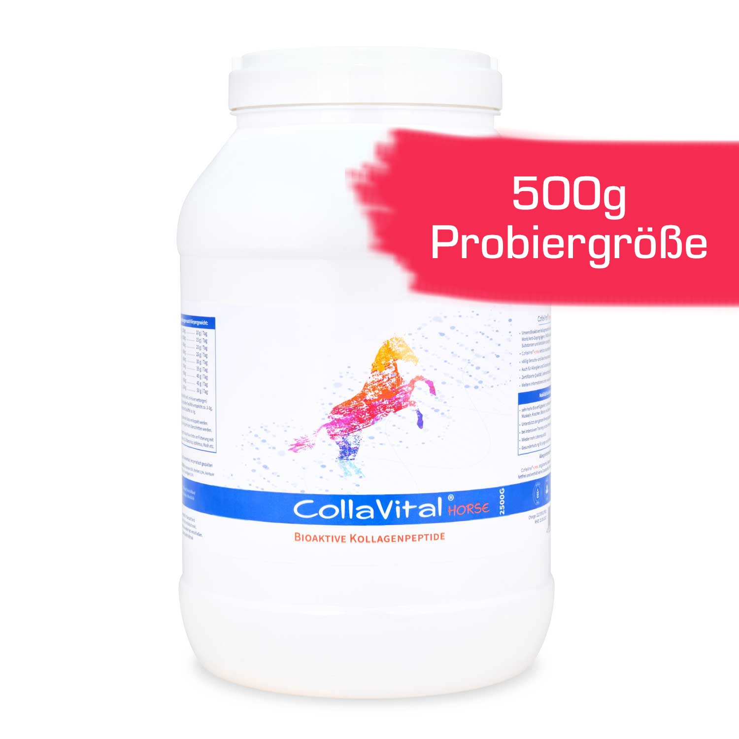 Collavital® HORSE Collagen Pulver [500g] für Pferde – Probiergröße