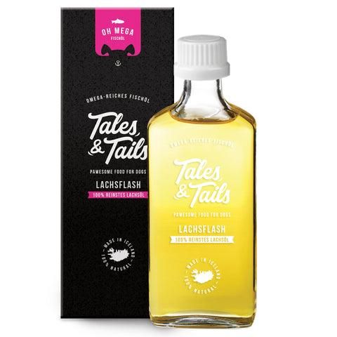 Talesandtails Lachsflash - Lachsöl mit Omega 3 für Hunde 8er Karton