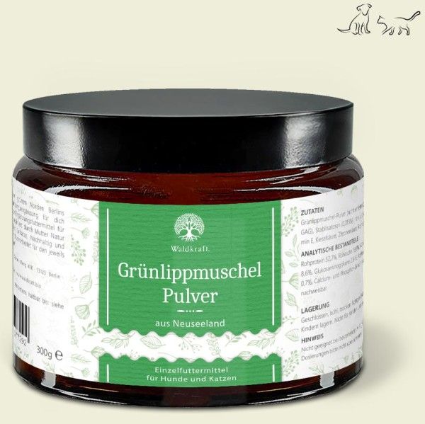 Waldkraft Grünlippmuschelpulver - Vollfett 3 - 300 Gramm