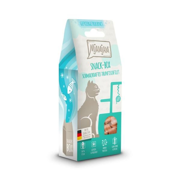 Mjamjam - Snackbox - schmackhaftes Thunfischfilet 35 g Getränk, Milch, Kiste, Karton
