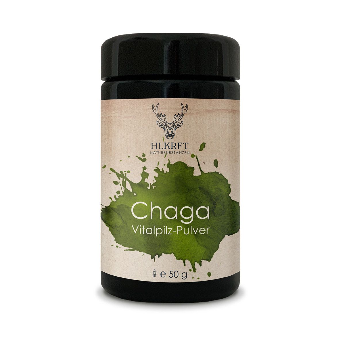 Heilkraft Vitalpilz Chaga - Vitalpilzpulver - 50 Gramm Kräuter, Pflanze, Flasche