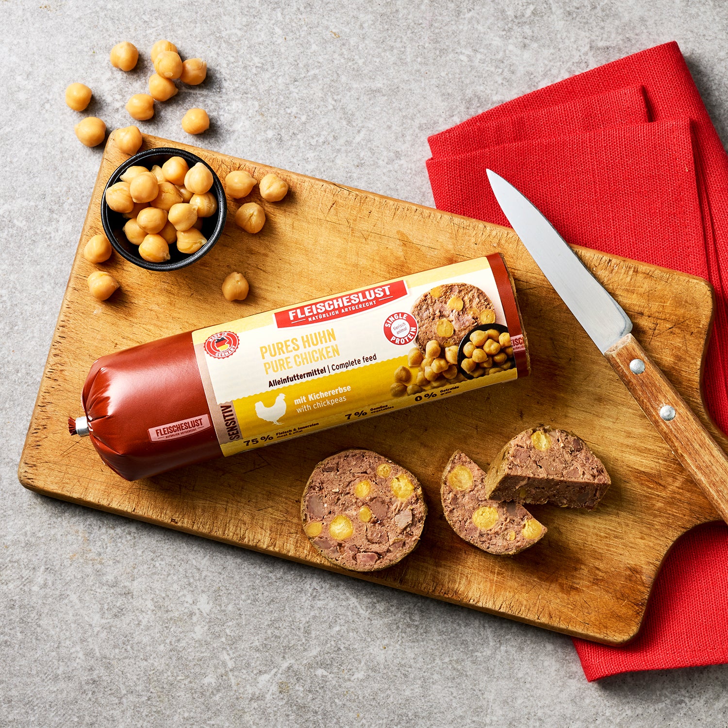 Fleischeslust Pures Huhn mit Kichererbse 400 g