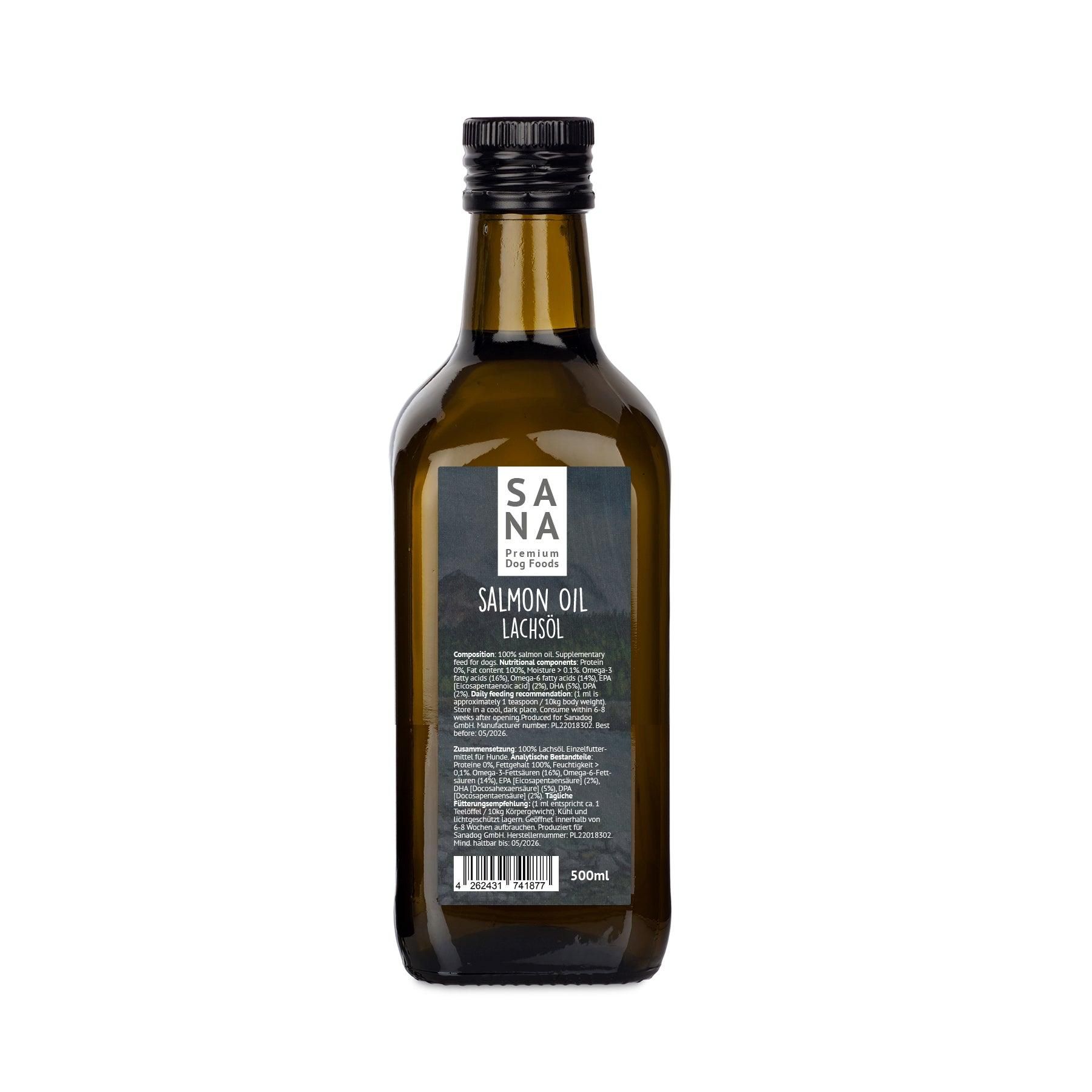 Sanadog Lachsöl - 0,1 Kilogramm Flasche