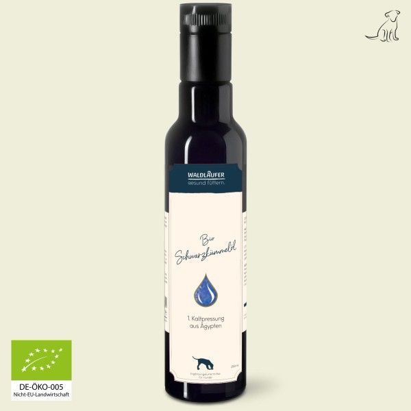 Waldkraft BIO Schwarzkümmelöl aus Ägypten - 1. Kaltpressung - 250ml - 0,25 Liter Flasche