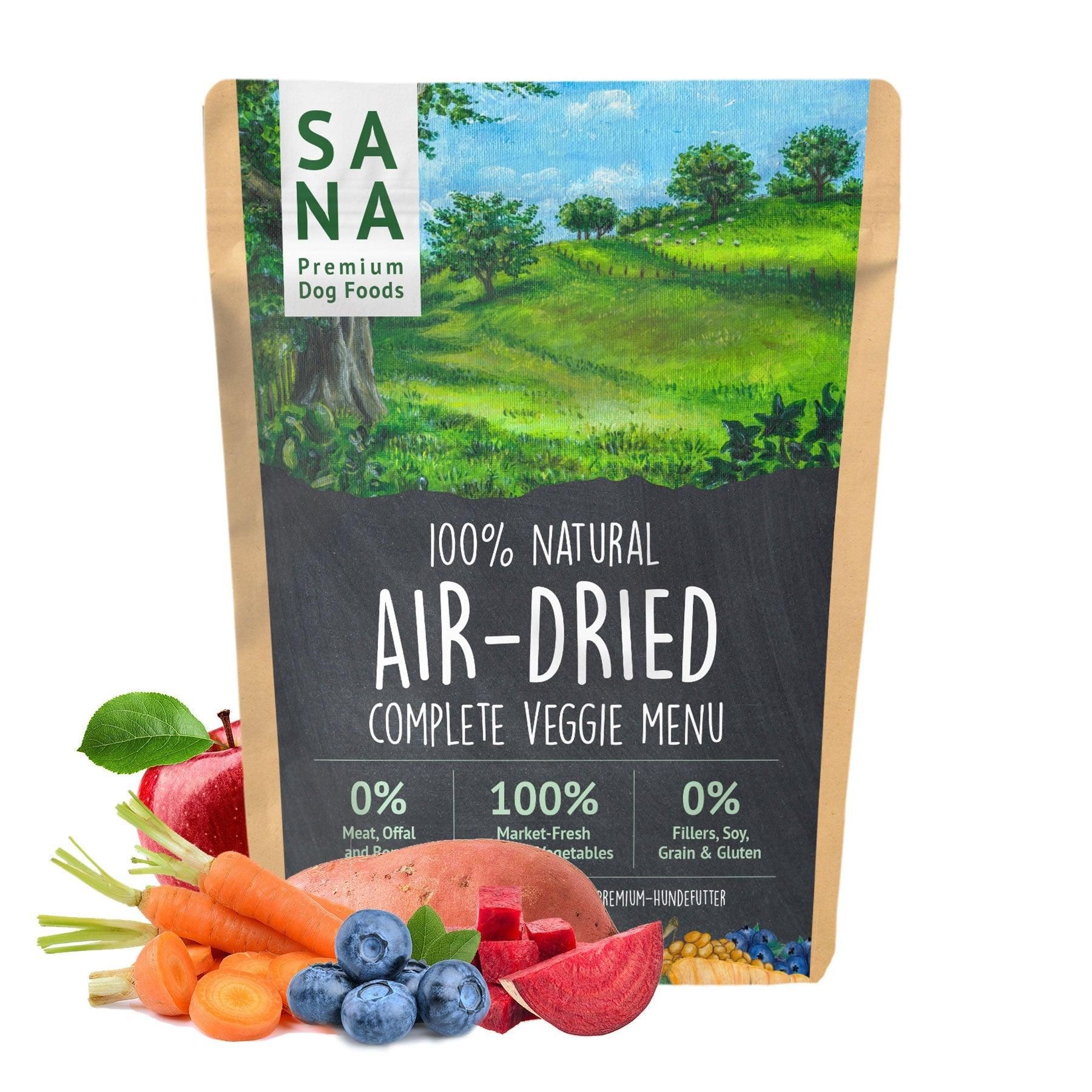 Sanadog Trocken Menü Veggie - 1 Kilogramm Beere, Produzieren, Werbung, Blaubeere, Plakat