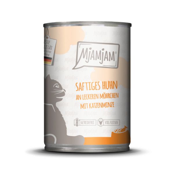 Mjamjam - saftiges Huhn an leckeren Möhrchen 400 g Zinn, Kann, Aluminium