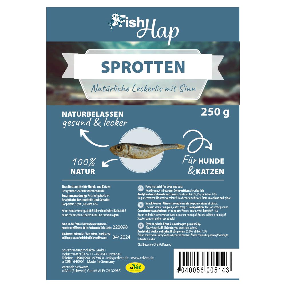 Cdvet Fit-Hap FishHap Sprotten 250 g (12 St.) 250g 12erVE Cdvet Fit-Hap FishHap Sprotten 250 g (12 St.) 250g 12erVE