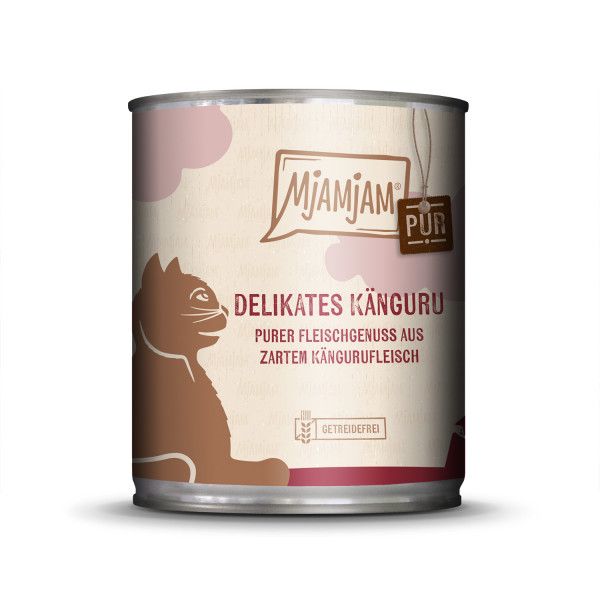 Mjamjam - Purer Fleischgenuss - delikates Känguru pur 800 g Zinn, Aluminium, Kann, Konserven, Lebensmittel