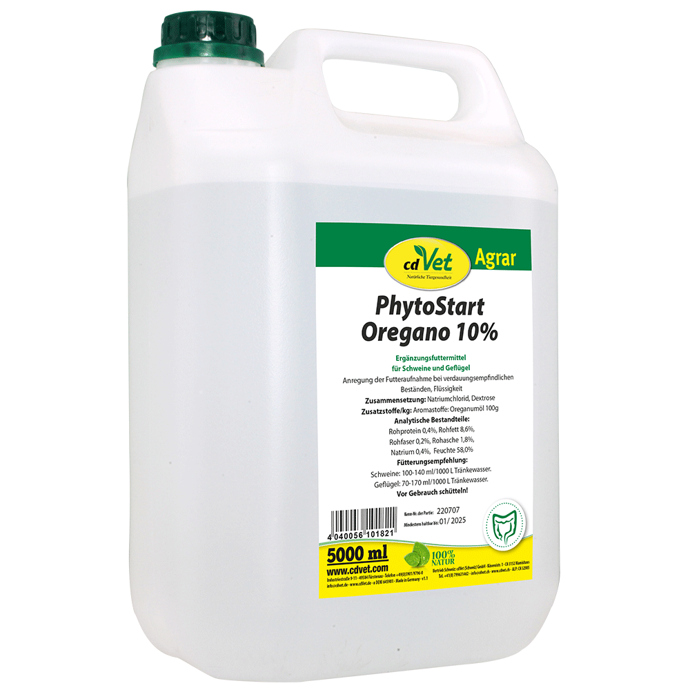 Cdvet PhytoStart Oregano 105 L 5 l Flasche, Shaker