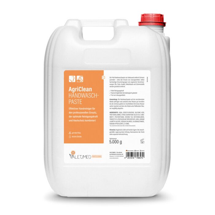 Valetumed Professional AgriClean Handwaschpaste Kanister 5000 g Kanne
