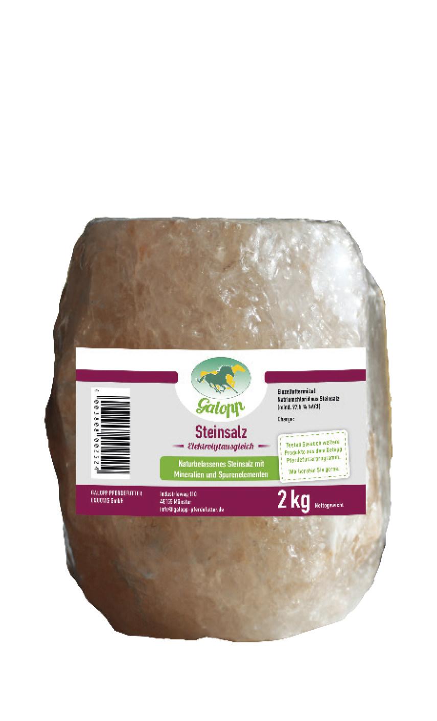 Galopp Steinsalz 2 kgLeckstein 2 Kilogramm Visitenkarte, Papier, Text