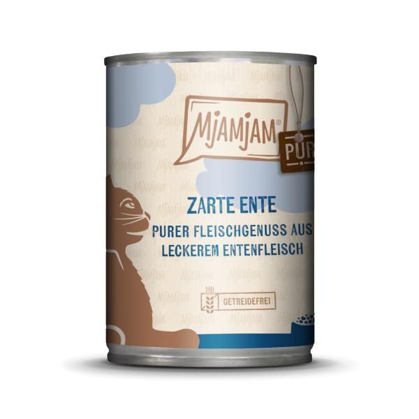 Mjamjam - Purer Fleischgenuss - zarte Ente pur 400 g Zinn, Kann
