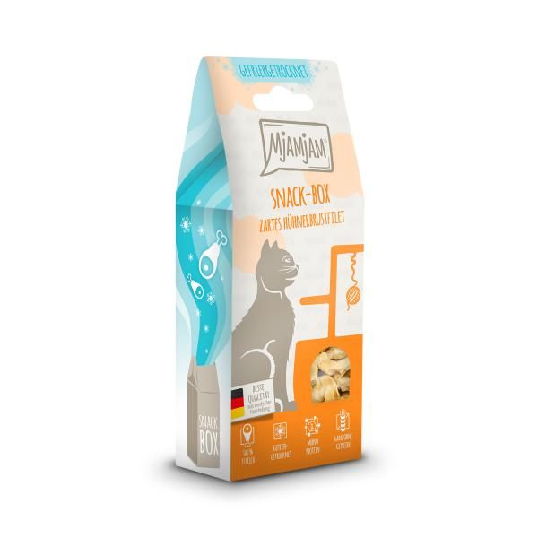 Mjamjam - Snackbox - zartes Hühnerbrustfilet 40 g Kiste, Karton