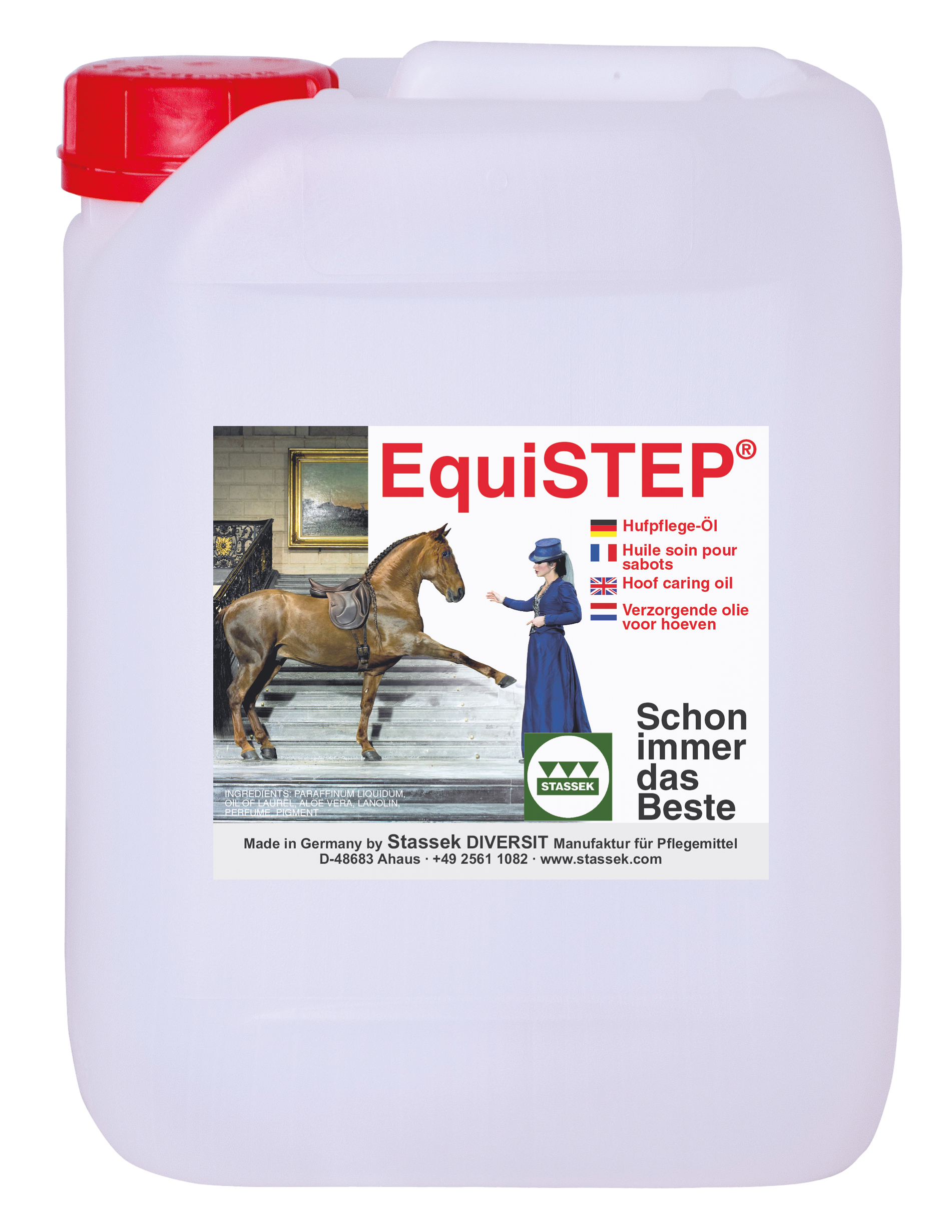 EQUISTEP Hufpflege-Öl mit Lorbeeröl, Aloe Vera und Lanolin - Kanister