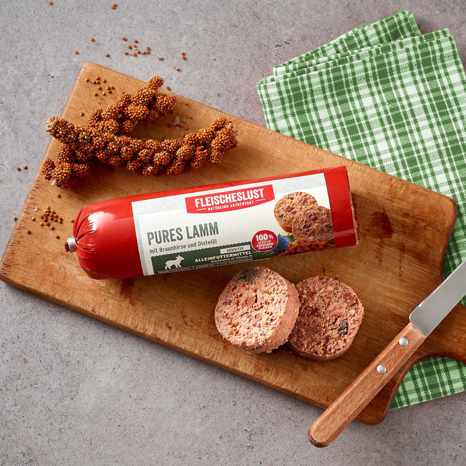 Fleischeslust Pures Lamm mit Braunhirse und Distelöl 400 g