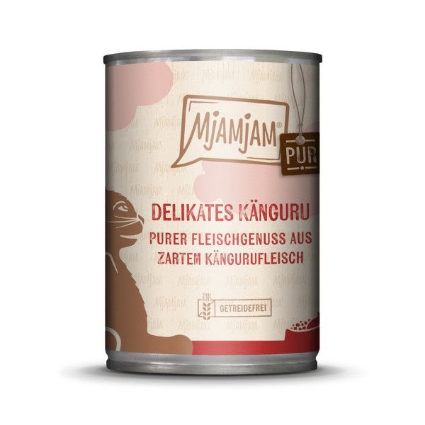 Mjamjam - Purer Fleischgenuss - delikates Känguru pur 400 g Zinn, Kann