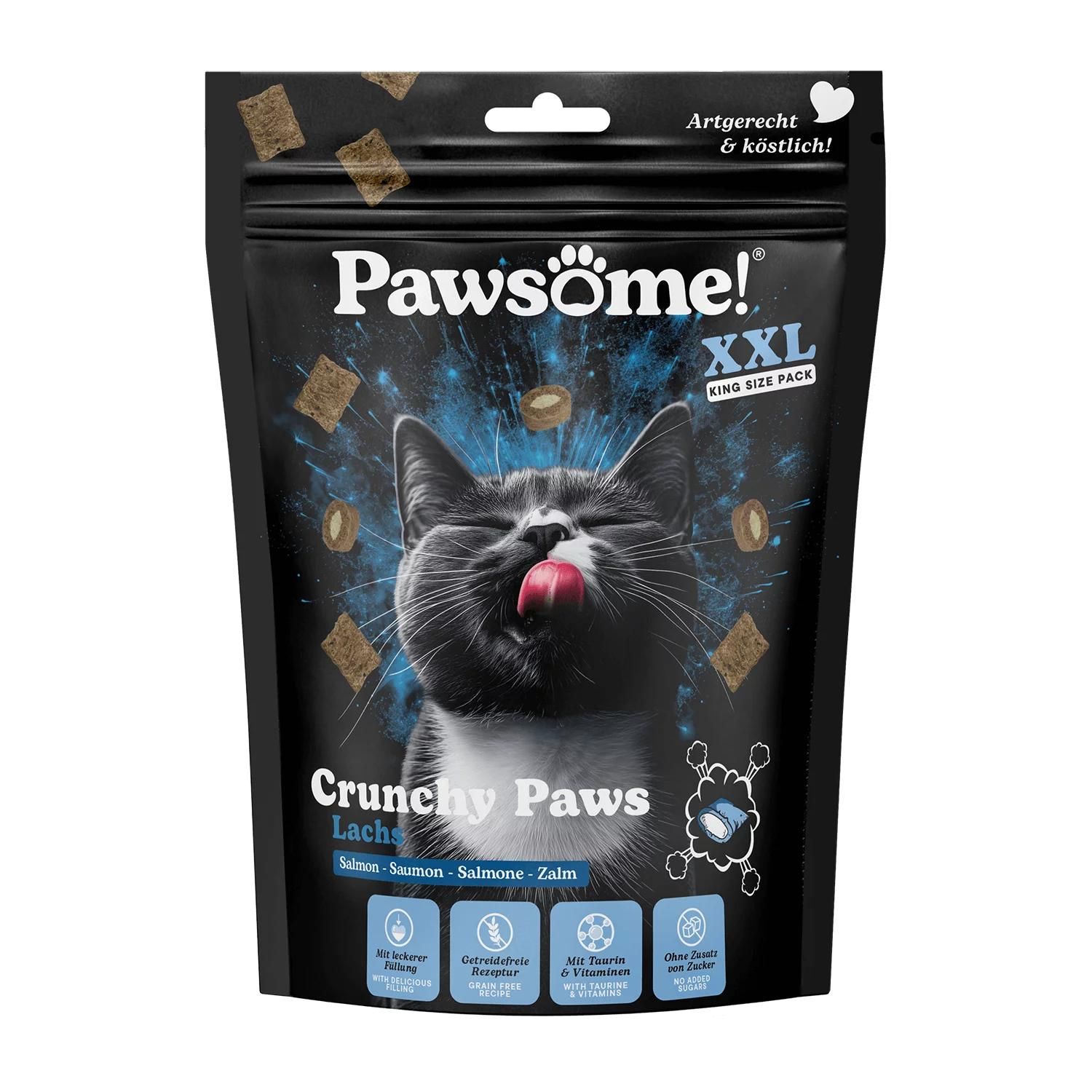 Petsnature Pawsome Crunchy Paws Lachs 150g - 150 Gramm Tier, Katze, Säugetier, Haustier