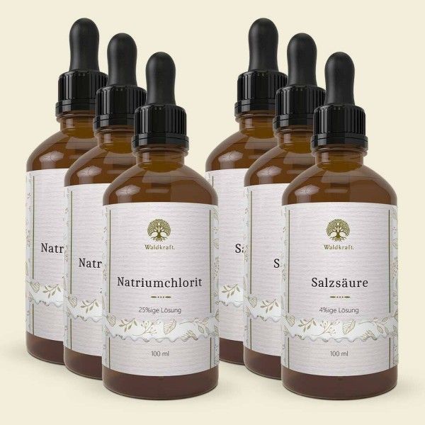 Waldkraft Set: 3er Pack - CDL-Set zur Selbstherstellung 3x 2x 100ml - 0,3 Liter Flasche, Lotion
