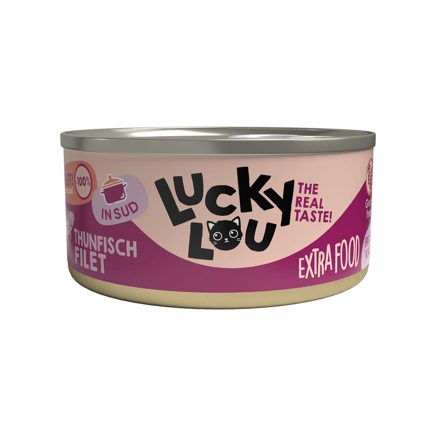 65901368cacf21c21e1e3c8abb23abe4bff01b9b Lucky Lou EF Thunfischfilet in Brühe 70g
