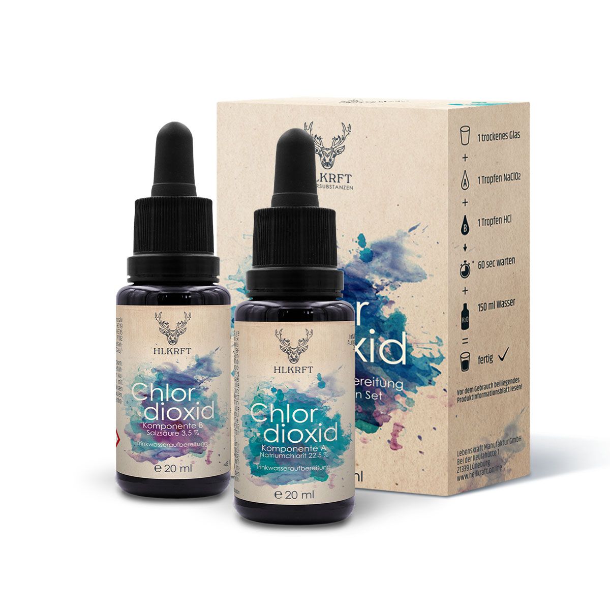 Heilkraft Chlordioxid-Trinkwasseraufbereitung - 40 Milliliter Flasche, Kosmetik, Parfüm
