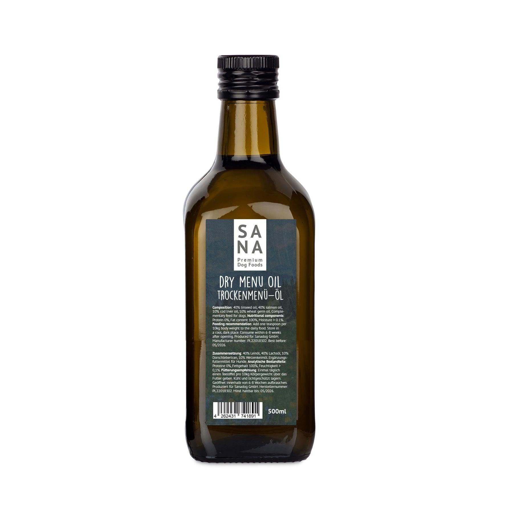 Sanadog Trocken-Menü Öl - 0,1 Kilogramm Flasche, Rasierwasser